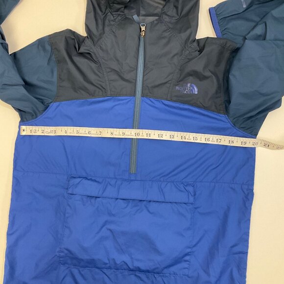 The North Face Boys Blue Windbreaker Rain Jacket Size XL Outdoor Hiking Camping - Picture 15 of 16